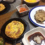 カレイ唐揚げ、ネギとウィンナーの卵焼き、キャロットラペ