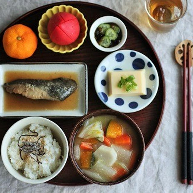 銀ダラの煮付け定食♪