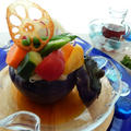 みずみずしい夏野菜をのせた茄子そうめん by yuko(曽布川優子）さん