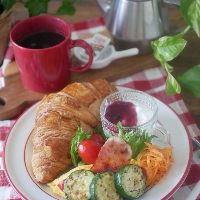 ワンプレートの簡単朝ごはん