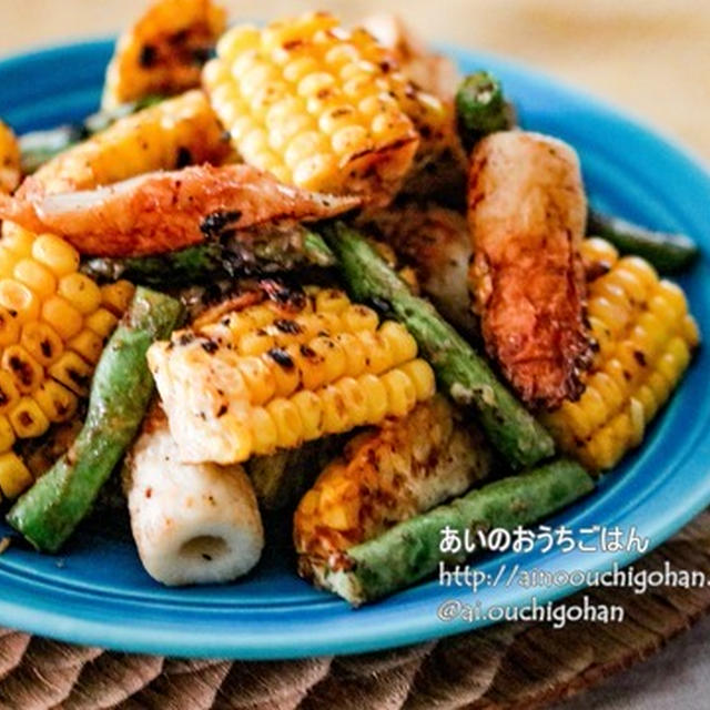 【材料3つ】ちくわと夏野菜の醤油マヨソテー