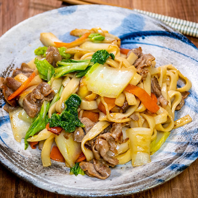 たまには「うどん」より「きし麺」「きし麺バター醤油炒め」&「毎日新聞 かめきちパパの毎日ごはん特版掲載日でした」