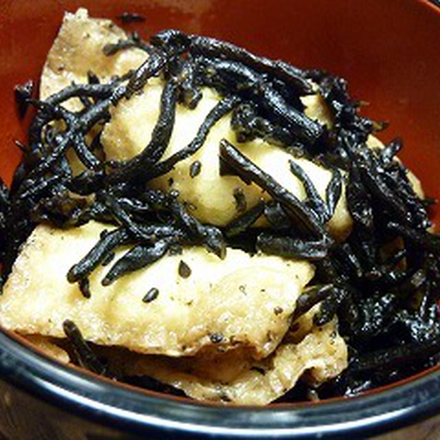 ひじきと油揚げの甘辛いため☆レンジで3分☆低インシュリン・ダイエットレシピ