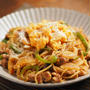 豚こま肉でスパゲティ・ナポリタン　、　パスタを長めに茹でて昔の味に！