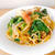 ホッキ貝と菜の花パスタ（うに醤油バター味）