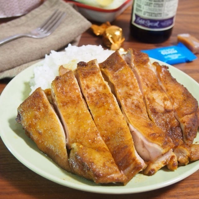 【トースター＆揉み込むだけで簡単♡鶏もも肉のタンドリーチキン風♡】