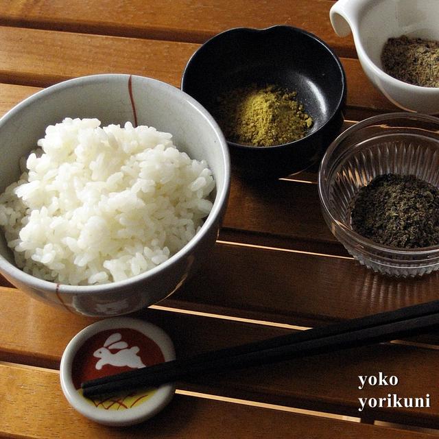 【レシピ】米ぬかふりかけ　３種
