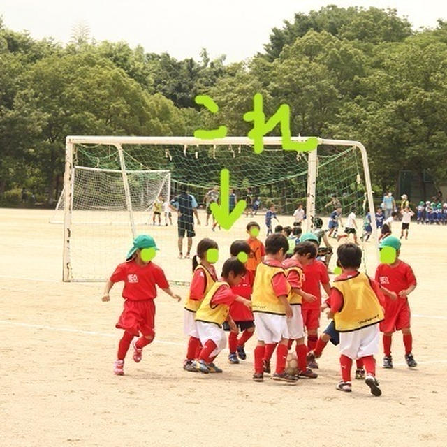 れんちびのサッカー試合。