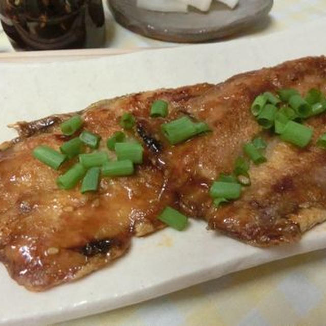 ノンオイル中華ごまで激ウマ♪　いわしのかば焼き