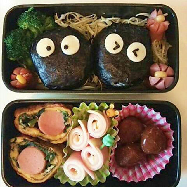 れお君ママの作ったくろすけ弁当＆椎茸の肉詰め♪