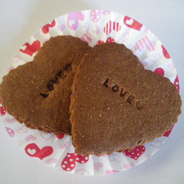 サクサク☆ハートのチョコビスケット♪
