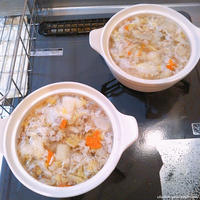 白だし仕立て割烹白菜漬と豚のスープ春雨＆雑炊