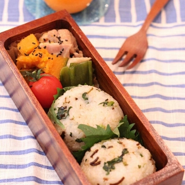 カフェ弁☆おむすび弁当【簡略レシピ】