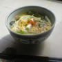 ワカメと葱の卵とじ　にゅうめん