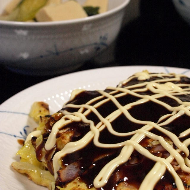 ハムのお好み焼きもどき