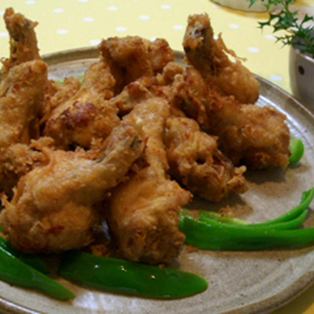 【旦那ごはん】とってもジューシー＆サクサク鶏のから揚げ♪とトムヤム春雨