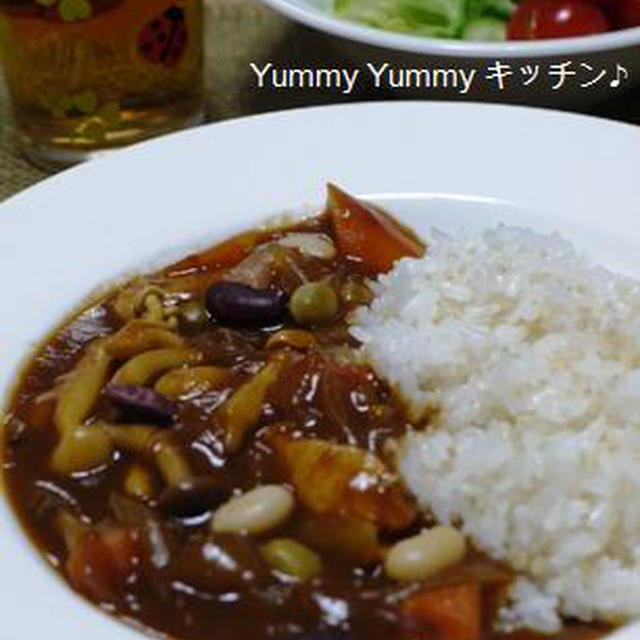 簡単おいしい☆サラダビーンズ入りビーフシチューカレー♪