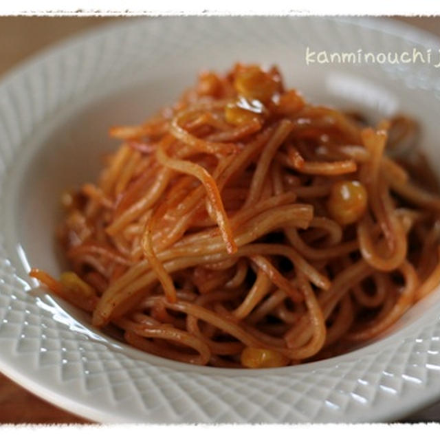 焼きそばの麺で簡単パスタ