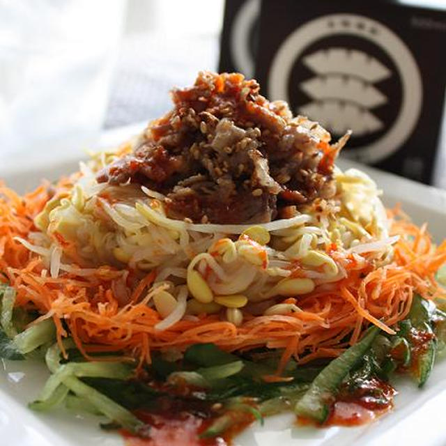 [タルチョ・芋]ミルミル93の＊豚肉と３色野菜の豆板醤ソースがけ＊