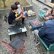 室蘭から札幌へ 暗くても楽しめる庭で焼肉