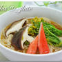 菜の花としいたけのにゅう麺
