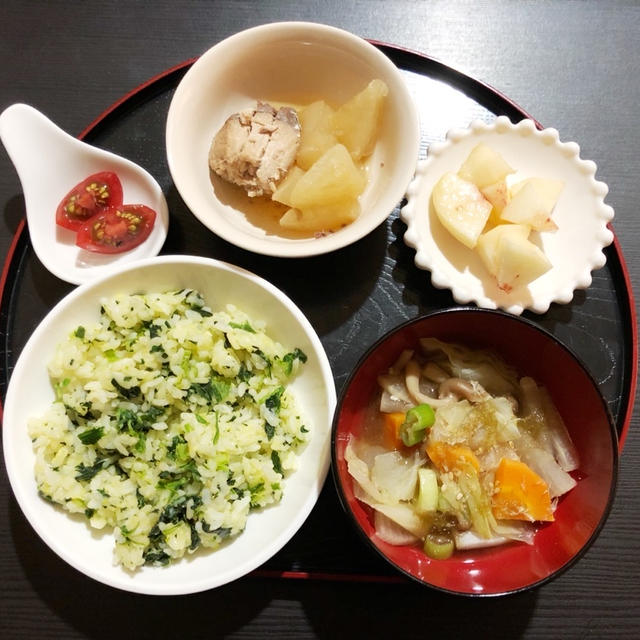 THU 09/19/2019【幼児食】夜ごはん・ブリ大根・ミニトマト・具沢山お味噌...