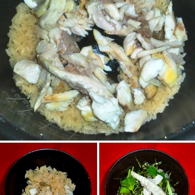 ツボ鯛炊き込みご飯と２人別メニューで