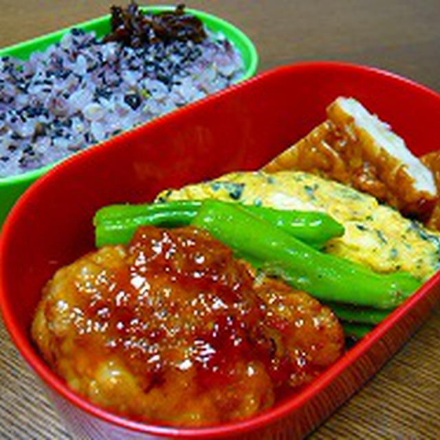 『豚肉のWチリソース』のお弁当♪