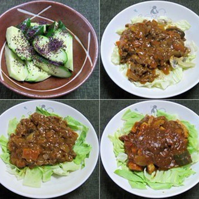 よく似たヴィジュアルの3日間、他：野菜食日記[325]-[328]