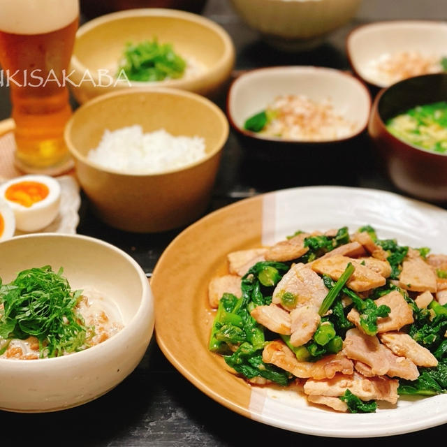 白飯必須！豚肉と菜の花のスタミナ炒めレシピ