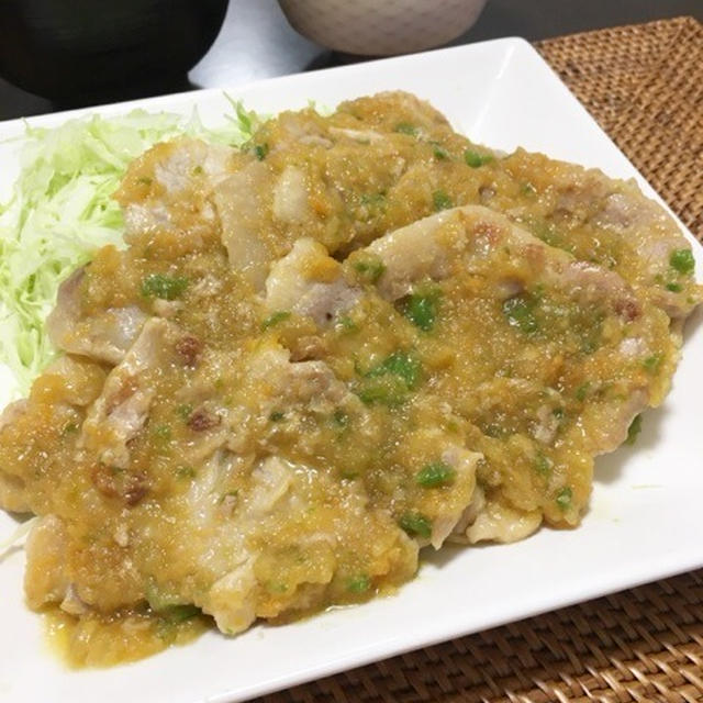 【レシピ】昆布つゆ✖︎野菜おろし✖︎豚ロース＝こぶおろし焼き