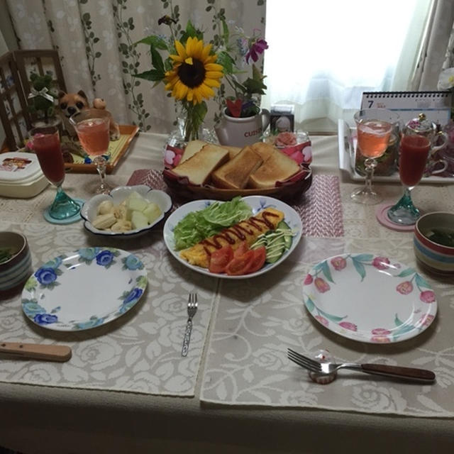 けんちょうリメイクでオムレツの朝食