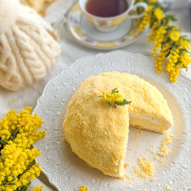 ミモザケーキ＊参考レシピあり