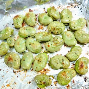 空豆のオーブン焼き、ほりにし風味