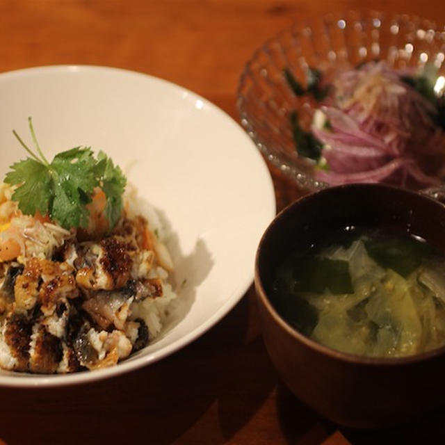 リメイクde蒸し寿司風な夕飯