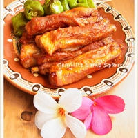 ラム肉のスパイシーBBQスペアリブ