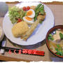 オーブンで焼く【蟹クリームコロッケ】＆【ししゃもフライ】定食＆なるさんのタルト♪