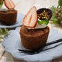 チョコカップケーキ。と、いちごの里ランチビュッフェ。