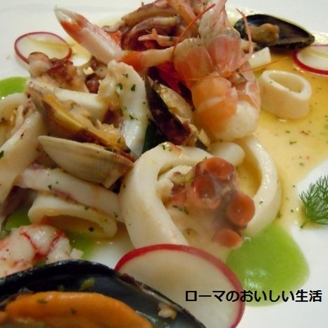 ローマで一番魚のおいしい店と評判のイル・サンロレンツォでランチ～♪