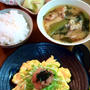 炒りたまごの明太子＆キャベツ和えのせ ～ ご飯がすすむ♪