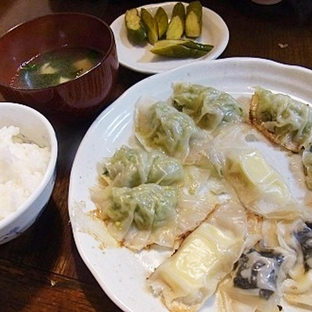 ヘルシー手作り餃子とタレ　＆　大阪も雪☃