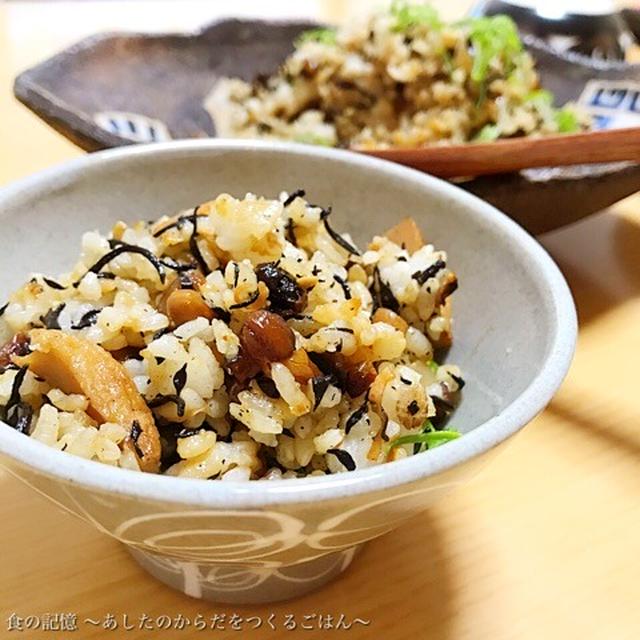 常備菜で時短、納豆炒飯