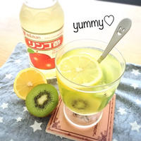 【モニターレシピ】Wキウイとレモンのフルーツビネガーウォーター