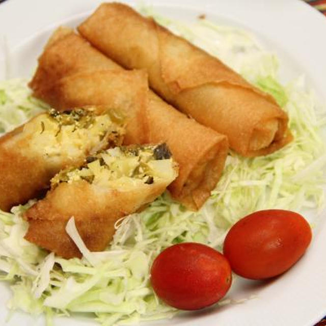 じゃが芋の高菜明太春巻き