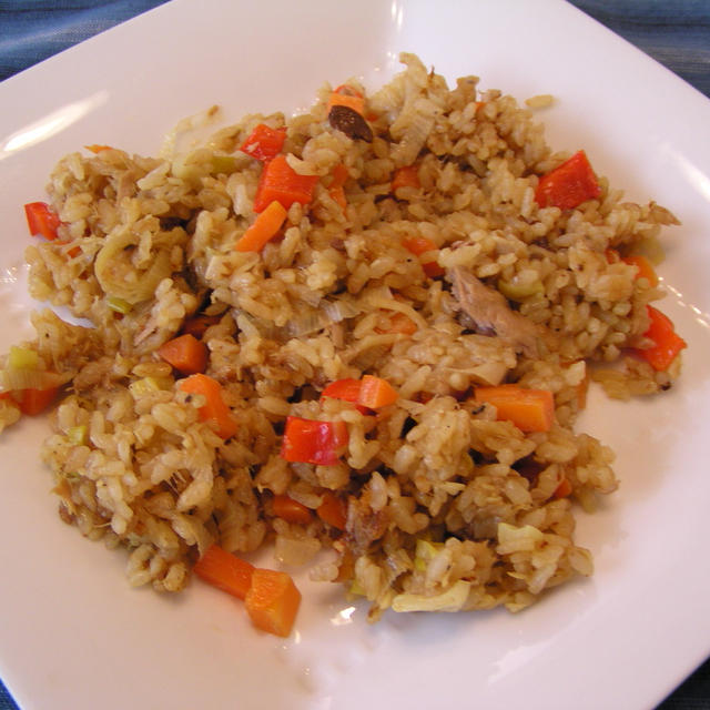 ツナと野菜のインディア味噌ご飯