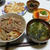 冷蔵庫のありもので。豚すき丼と新玉ねぎのチヂミ。