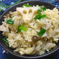 麺つゆで簡単！レンコンとぶなしめじの炊き込みご飯 by TOMO（柴犬プリン）さん