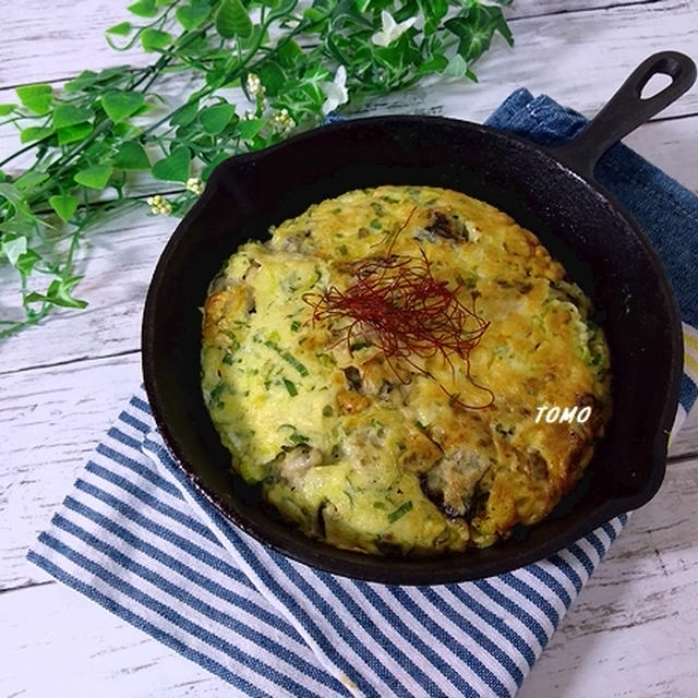 おつまみにも♪米粉で！牡蠣のチヂミ風