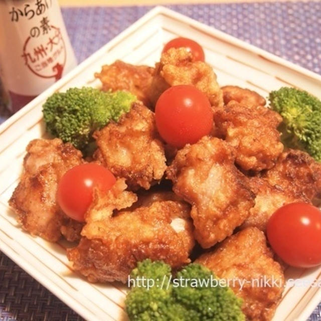 大分の唐揚げの素で、自宅で本格派大分の唐揚げ（久しぶりの息子とうち飲み）