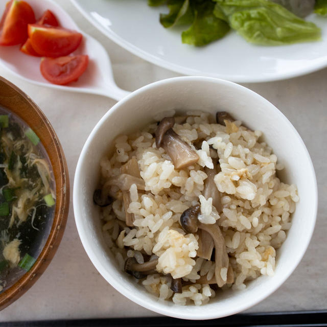 【レシピ】きのこたっぷりの炊き込みご飯